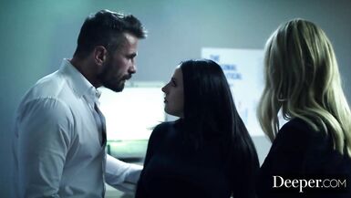 Plus profond. Gabbie Carter se soumet à Angela White et à son conjoint