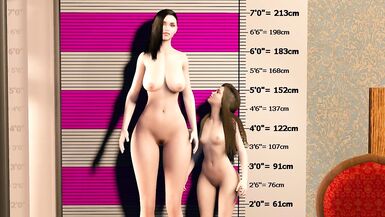 Large Boob Lesbo Giantess Breast Expansion - Tall Vs Petite Comparison - 15 image