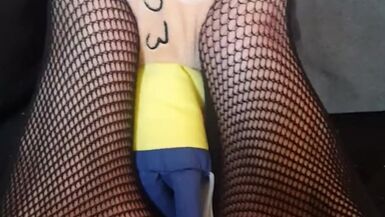 Giantess Finds and Crushes and Tramples Little Lad (Morty Plush) - 1 image