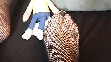 Giantess Finds and Crushes and Tramples Little Lad (Morty Plush) - 4 image