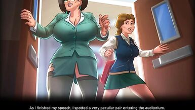 Summertime Saga - Lenseignante dEbon se fait baiser par ses élèves à laide dune grande canne à pêche.