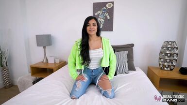 Real Nubiles - Latin Babe Breasty Legal Age Teenager Stuffed During Porn Casting
