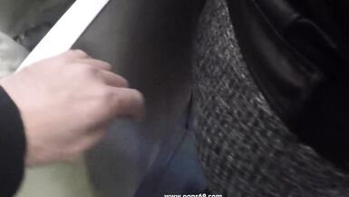 Concupiscent Married Bulge Watcher Mother I'd Like To Fuck Touch my Shlong at Subway! - 2 image