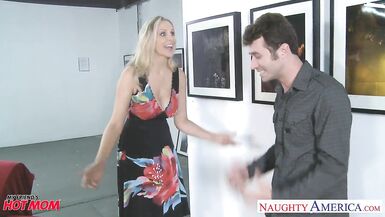 Hot blond mamma Julia Ann receives large jugs pumped - 2 image