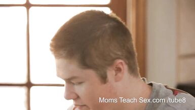 Mommys Train Sex - Mama turns study time into fuck time - 2 image