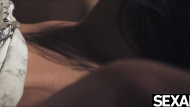 Pretty dark brown lesbos finger and take up with the tongue every other's soaked snatch - 4 image