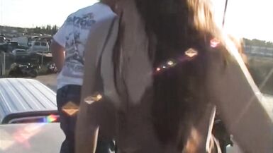 hawt Dark Brown natural love bubbles screwed in back of Van by Original mother I'd like to fuck Hunter - 2 image
