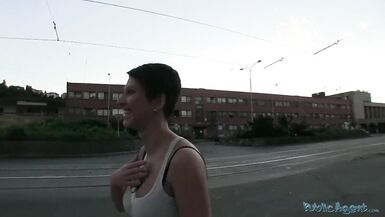 PublicAgent Breasty Czech Gal Bonks on Educate Station with Stranger - 2 image