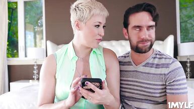 Stepson enjoying his stepmom Ryan Keely as that babe makes him eat her fur pie - 3 image