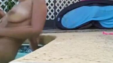 Amateurs Having Pleasure In Their Pool To Make Some Relaxation - 4 image