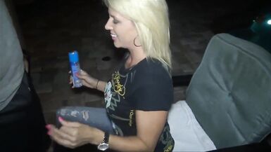 Slutty Mature Wife Sucks two Stranger's Dicks