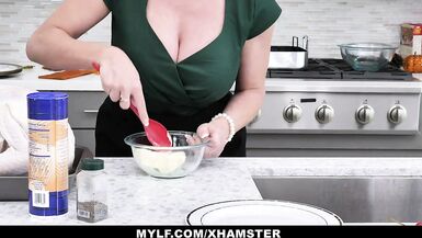 MYLF - Horny Milf Chef Gets Creamy Cum On Her Big Tits - 2 image