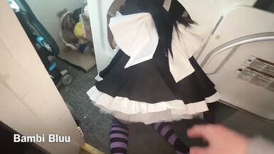 POV Big Booty Maid Bambi Bluu Stuck and Fucked in the Dryer - 3 image