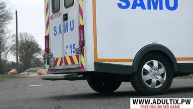 Sexy Step Mom Natacha Lambulance Fucking Well Touching Stepson - 5 image