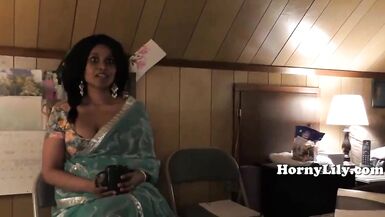 Busty Desi Indian MILF Sucks Cock - 5 image