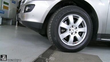 Glamour MILF Aletta Ocean Pussy Pounded on her Mercedes ML500 Luxury SUV by her Mechanic's BBC - 1 image