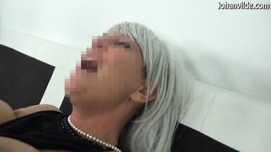 Swedish Milf with big natural boobs fisted by younger girl! - 5 image