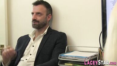 Mature doctor ass banged in office