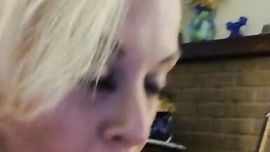 POV SURPRISE BLOWJOB THICK PAWG BLONDE BIG TIT MATURE MILF GILF