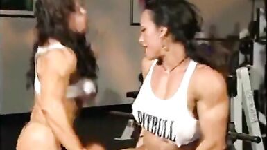 Muscle Girls Workout, Strip and Spread