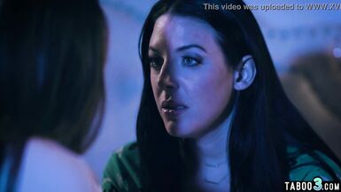 Naughty lesbian teen Abigail Mac consoling her chubby MILF neighbor Angela White - 6 image