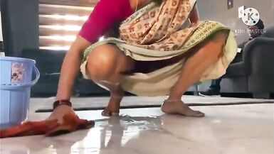 Sexy n horny red sareed women - 2 image
