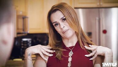 Lucky stepson eating out her stepmoms pussy and plows her hard