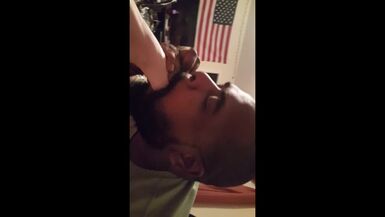 Sexy MILF Gets Feet and Pussy Licked by Big Black Man