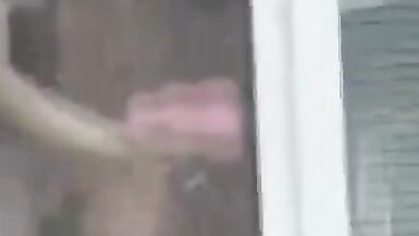 Filmed a naked neighbor as she washes the window - 3 image