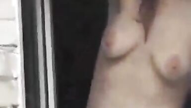 Filmed a naked neighbor as she washes the window - 5 image