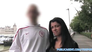 PublicAgent Beautiful brunette fucked in hotel as her bf waits outside - 2 image