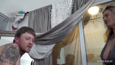 Hot MILF Heather C Payne giving BJ and rubbing her wet cunt - 2 image