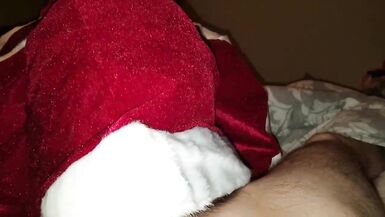 horny blonde milf loves to blow for christmas - 3 image