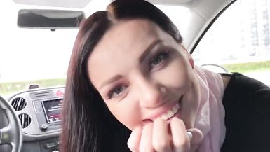Every day she gives a blowjob in the car and swallows cum - 3 image