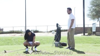 PureMature Golf teacher fuck with busty mature Audrey Bitoni - 2 image