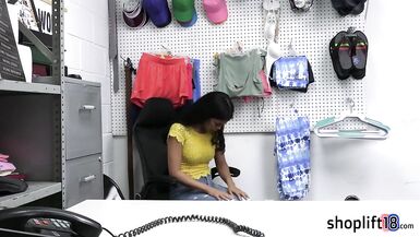 Policeman fucked hard two petite thieves Maya Farrell after they stole things