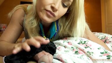 Stepson Cums in Mommy Panties - Handjob