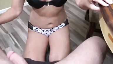 Busty 60yo MILF Jerks OFF Big Cock - POV - 10 image
