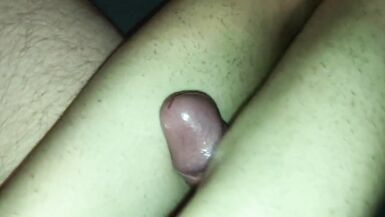 Amateur footjob #57 MILF hairy legs playing with dick, big hot cum on legs - 2 image