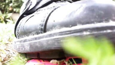 Superb crushing video in a public garden getting trampled - 4 image