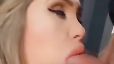 Snapchat Selfie suave mamada y chupar las bolas con un montón de cum en mi cara hermosa - 2 image