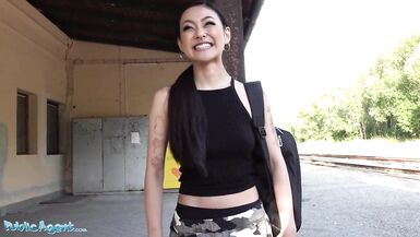 Public Agent Japanese beauty Rae Lil Black fucks for cash - 3 image