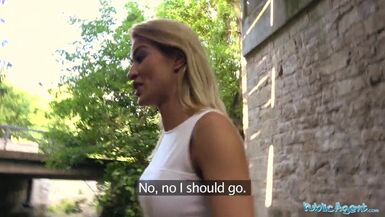 Public Agent Cherry Kiss given an Anal creampie in Public - 1 image