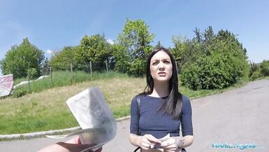 Public Agent Amazingly sexy ass rides big cock in public