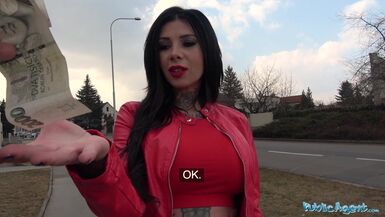 Public Agent Big Tits and tattoos fucked outside - 1 image