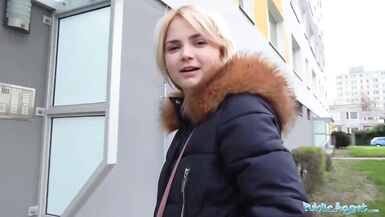 Public Agent Hot blonde gets a mouthful of cum