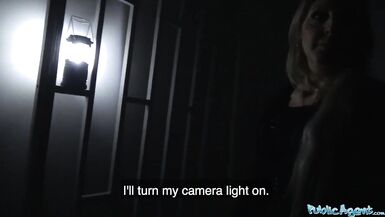 Public Agent Perfect boobs get covered in jizz - 3 image