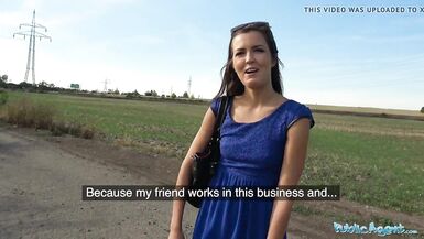 Public Agent Tight sexy Czech shaved pussy fucked outdoors - 2 image