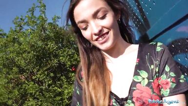 Public Agent Tattooed sexy minx Kylie cums on cock - 2 image
