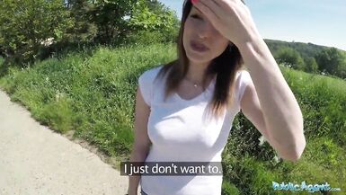 Public Agent Freaky blonde called Nesty demands sex outside - 2 image